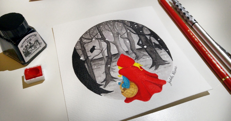 52 Semanas de desafío de ilustración - Caperucita Roja